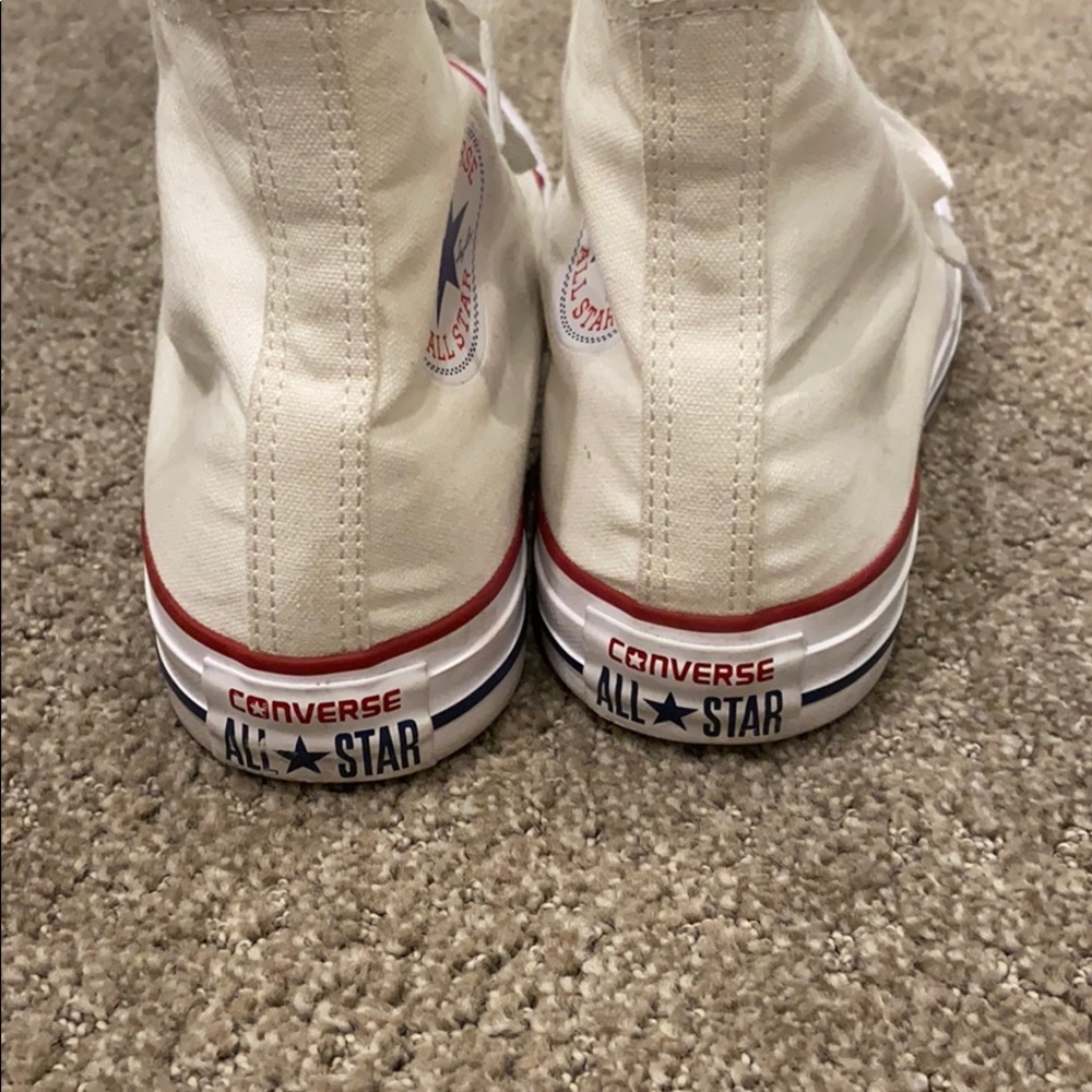 White Converse High Tops - Picture 3 of 4